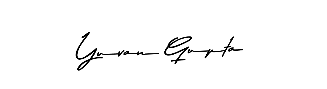 Create a beautiful signature design for name Yuvan Gupta. With this signature (Asem Kandis PERSONAL USE) fonts, you can make a handwritten signature for free. Yuvan Gupta signature style 9 images and pictures png