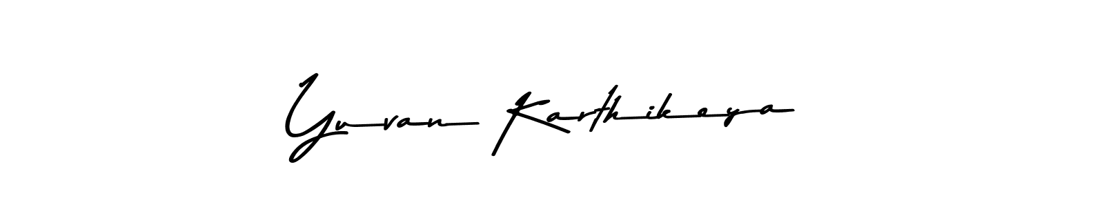 How to make Yuvan Karthikeya name signature. Use Asem Kandis PERSONAL USE style for creating short signs online. This is the latest handwritten sign. Yuvan Karthikeya signature style 9 images and pictures png