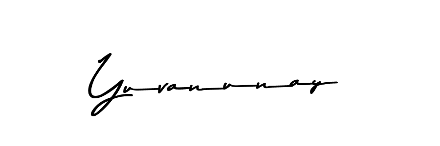 How to make Yuvanunay name signature. Use Asem Kandis PERSONAL USE style for creating short signs online. This is the latest handwritten sign. Yuvanunay signature style 9 images and pictures png