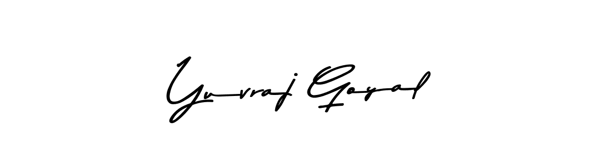 Use a signature maker to create a handwritten signature online. With this signature software, you can design (Asem Kandis PERSONAL USE) your own signature for name Yuvraj Goyal. Yuvraj Goyal signature style 9 images and pictures png
