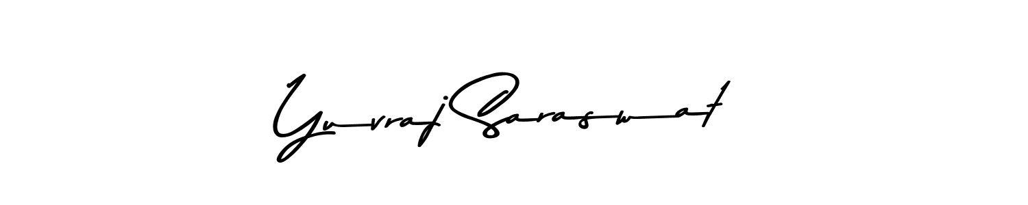 How to make Yuvraj Saraswat name signature. Use Asem Kandis PERSONAL USE style for creating short signs online. This is the latest handwritten sign. Yuvraj Saraswat signature style 9 images and pictures png