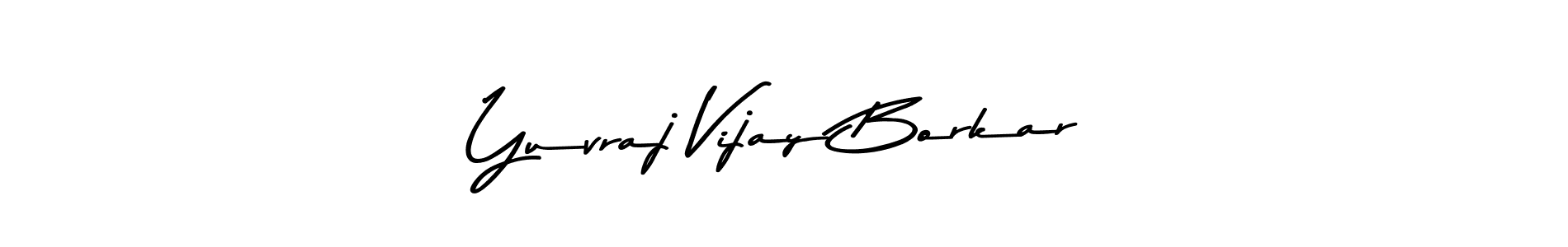 Make a beautiful signature design for name Yuvraj Vijay Borkar. With this signature (Asem Kandis PERSONAL USE) style, you can create a handwritten signature for free. Yuvraj Vijay Borkar signature style 9 images and pictures png