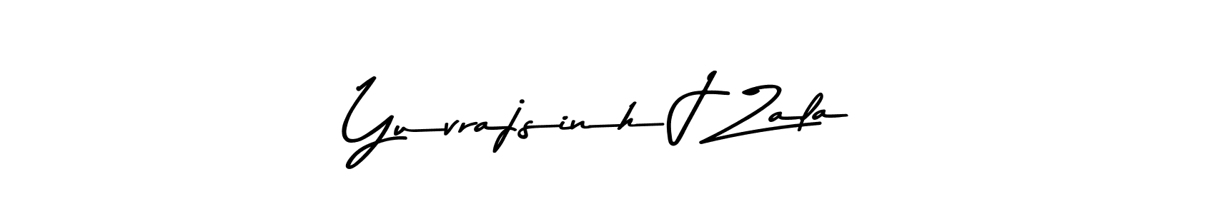 Design your own signature with our free online signature maker. With this signature software, you can create a handwritten (Asem Kandis PERSONAL USE) signature for name Yuvrajsinh J Zala. Yuvrajsinh J Zala signature style 9 images and pictures png