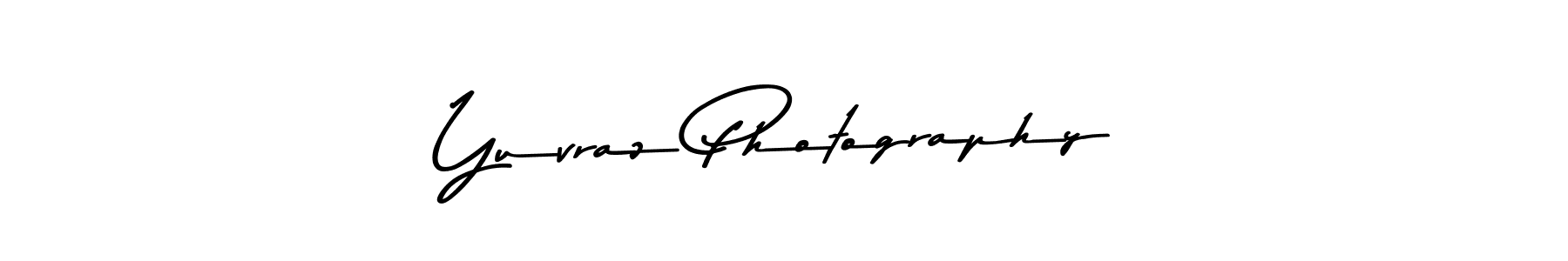 How to make Yuvraz Photography name signature. Use Asem Kandis PERSONAL USE style for creating short signs online. This is the latest handwritten sign. Yuvraz Photography signature style 9 images and pictures png