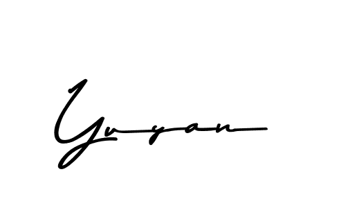 Make a beautiful signature design for name Yuyan. With this signature (Asem Kandis PERSONAL USE) style, you can create a handwritten signature for free. Yuyan signature style 9 images and pictures png