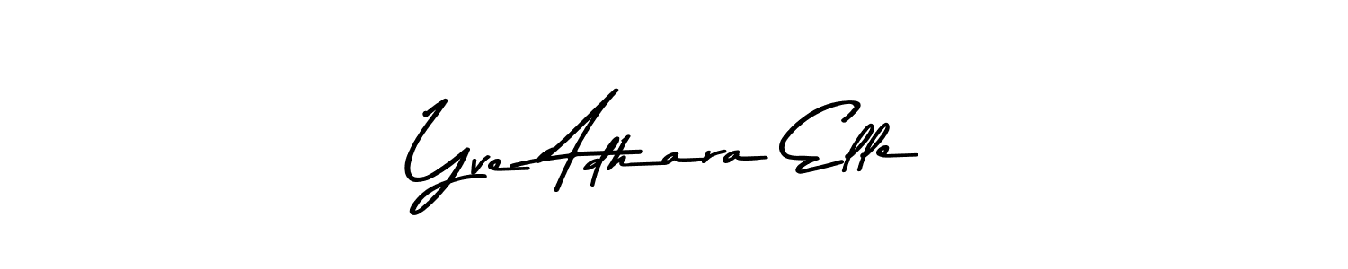 The best way (Asem Kandis PERSONAL USE) to make a short signature is to pick only two or three words in your name. The name Yve Adhara Elle include a total of six letters. For converting this name. Yve Adhara Elle signature style 9 images and pictures png