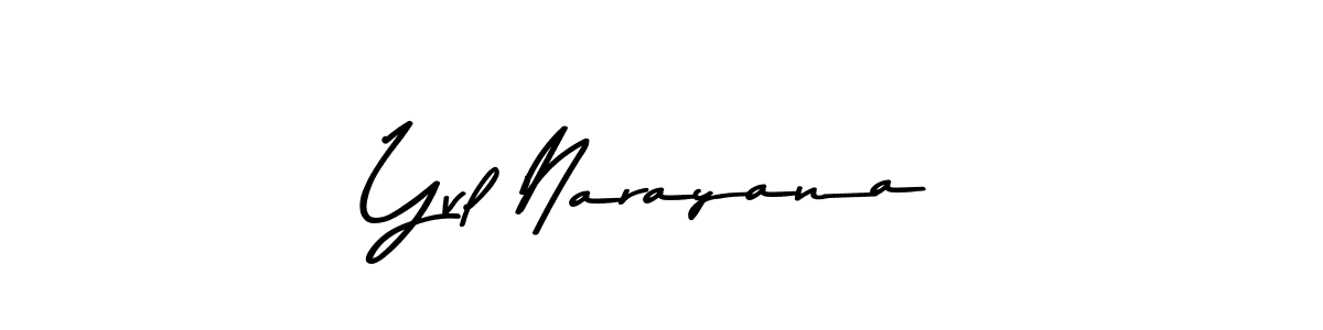 Create a beautiful signature design for name Yvl Narayana. With this signature (Asem Kandis PERSONAL USE) fonts, you can make a handwritten signature for free. Yvl Narayana signature style 9 images and pictures png