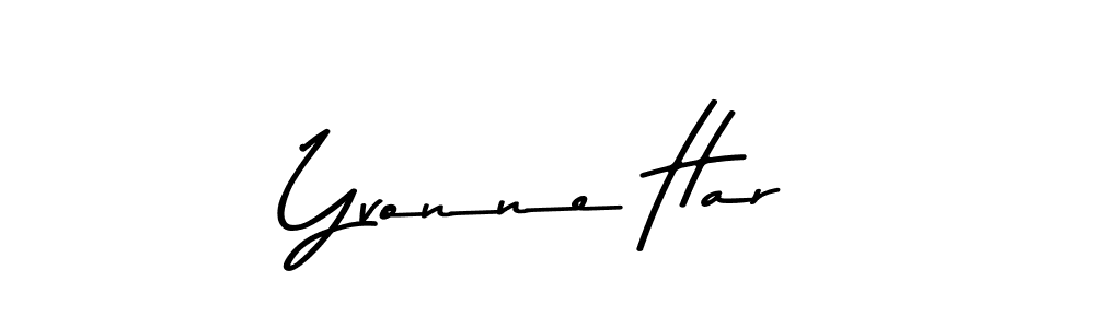 You should practise on your own different ways (Asem Kandis PERSONAL USE) to write your name (Yvonne Har) in signature. don't let someone else do it for you. Yvonne Har signature style 9 images and pictures png