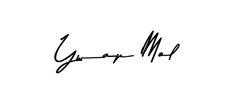 The best way (Asem Kandis PERSONAL USE) to make a short signature is to pick only two or three words in your name. The name Ywap Mol include a total of six letters. For converting this name. Ywap Mol signature style 9 images and pictures png