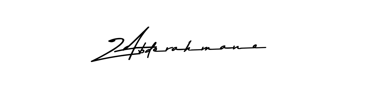 You should practise on your own different ways (Asem Kandis PERSONAL USE) to write your name (Z Abderahmane) in signature. don't let someone else do it for you. Z Abderahmane signature style 9 images and pictures png