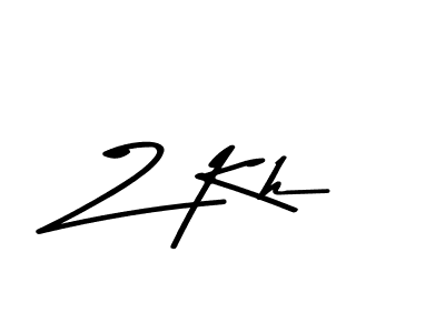 Design your own signature with our free online signature maker. With this signature software, you can create a handwritten (Asem Kandis PERSONAL USE) signature for name Z Kh. Z Kh signature style 9 images and pictures png