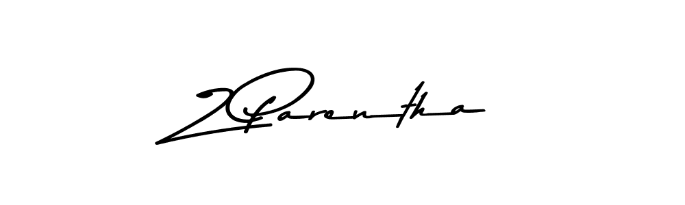 Create a beautiful signature design for name Z Parentha. With this signature (Asem Kandis PERSONAL USE) fonts, you can make a handwritten signature for free. Z Parentha signature style 9 images and pictures png
