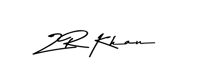 Z R Khan stylish signature style. Best Handwritten Sign (Asem Kandis PERSONAL USE) for my name. Handwritten Signature Collection Ideas for my name Z R Khan. Z R Khan signature style 9 images and pictures png