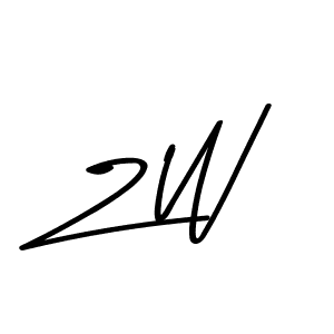 Create a beautiful signature design for name Z W. With this signature (Asem Kandis PERSONAL USE) fonts, you can make a handwritten signature for free. Z W signature style 9 images and pictures png