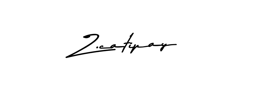 Create a beautiful signature design for name Z.catipay. With this signature (Asem Kandis PERSONAL USE) fonts, you can make a handwritten signature for free. Z.catipay signature style 9 images and pictures png