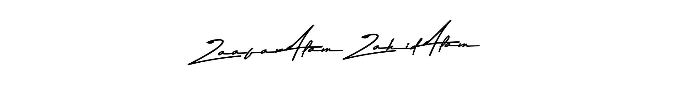 Design your own signature with our free online signature maker. With this signature software, you can create a handwritten (Asem Kandis PERSONAL USE) signature for name Zaafar Alam Zahid Alam. Zaafar Alam Zahid Alam signature style 9 images and pictures png