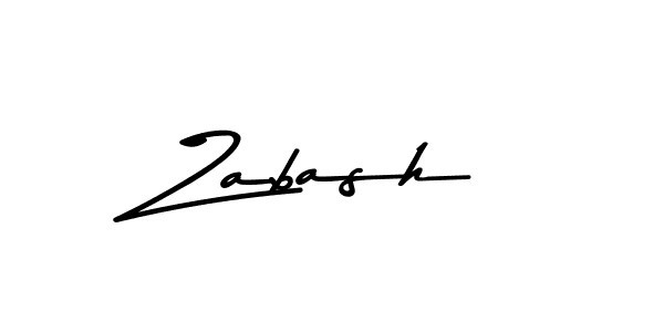 How to make Zabash name signature. Use Asem Kandis PERSONAL USE style for creating short signs online. This is the latest handwritten sign. Zabash signature style 9 images and pictures png