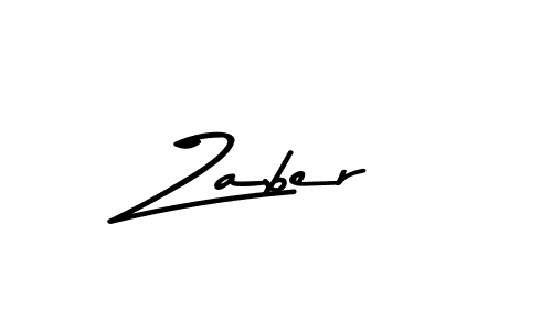 Create a beautiful signature design for name Zaber. With this signature (Asem Kandis PERSONAL USE) fonts, you can make a handwritten signature for free. Zaber signature style 9 images and pictures png