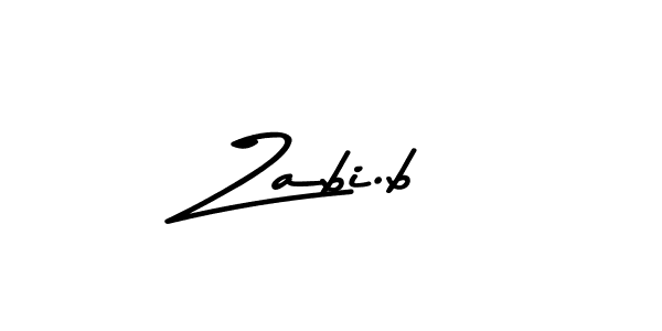 Create a beautiful signature design for name Zabi.b. With this signature (Asem Kandis PERSONAL USE) fonts, you can make a handwritten signature for free. Zabi.b signature style 9 images and pictures png