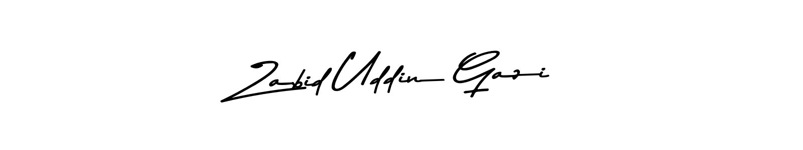 Create a beautiful signature design for name Zabid Uddin Gazi. With this signature (Asem Kandis PERSONAL USE) fonts, you can make a handwritten signature for free. Zabid Uddin Gazi signature style 9 images and pictures png