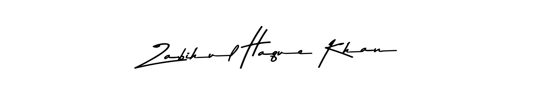 Create a beautiful signature design for name Zabihul Haque Khan. With this signature (Asem Kandis PERSONAL USE) fonts, you can make a handwritten signature for free. Zabihul Haque Khan signature style 9 images and pictures png