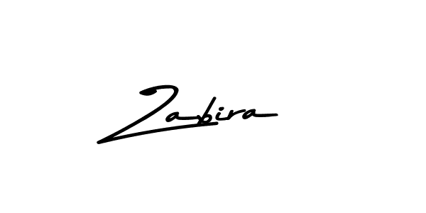 How to make Zabira name signature. Use Asem Kandis PERSONAL USE style for creating short signs online. This is the latest handwritten sign. Zabira signature style 9 images and pictures png