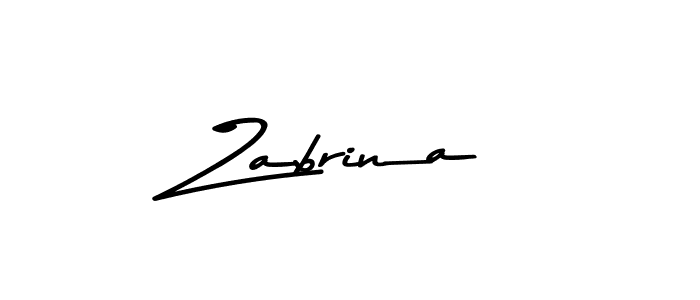How to make Zabrina name signature. Use Asem Kandis PERSONAL USE style for creating short signs online. This is the latest handwritten sign. Zabrina signature style 9 images and pictures png
