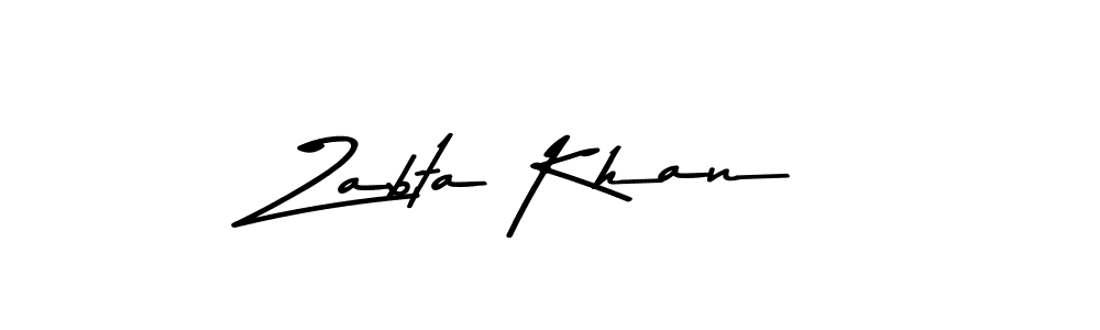 Use a signature maker to create a handwritten signature online. With this signature software, you can design (Asem Kandis PERSONAL USE) your own signature for name Zabta Khan. Zabta Khan signature style 9 images and pictures png