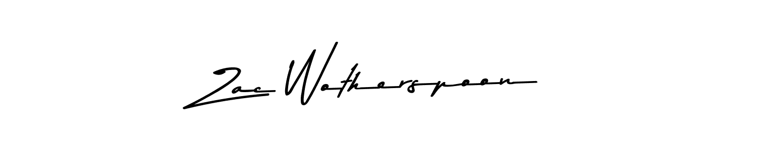 Use a signature maker to create a handwritten signature online. With this signature software, you can design (Asem Kandis PERSONAL USE) your own signature for name Zac Wotherspoon. Zac Wotherspoon signature style 9 images and pictures png