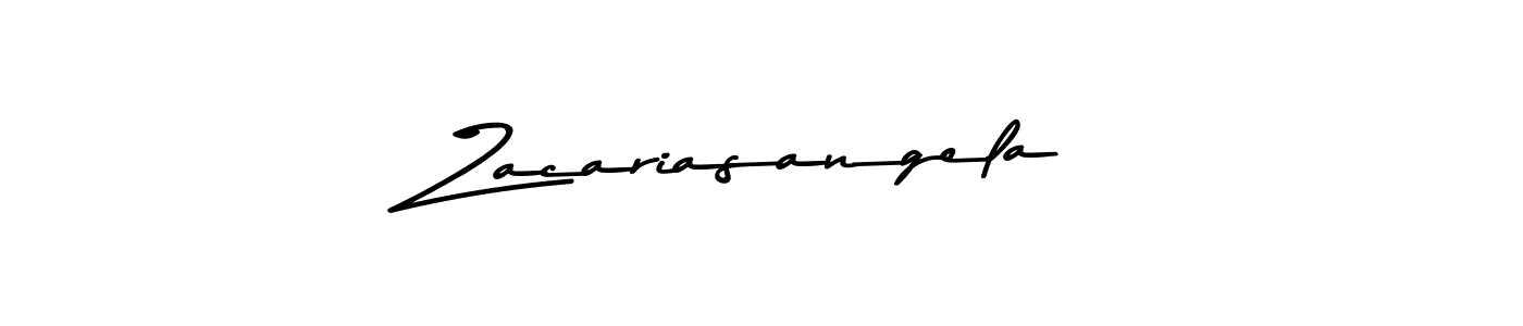 Create a beautiful signature design for name Zacariasangela. With this signature (Asem Kandis PERSONAL USE) fonts, you can make a handwritten signature for free. Zacariasangela signature style 9 images and pictures png