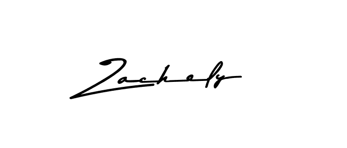 Create a beautiful signature design for name Zachely. With this signature (Asem Kandis PERSONAL USE) fonts, you can make a handwritten signature for free. Zachely signature style 9 images and pictures png