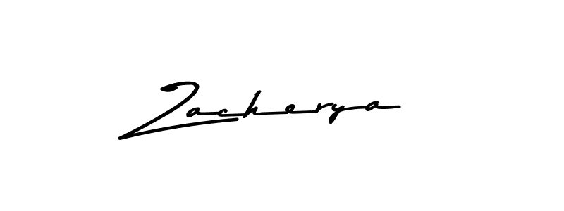 How to make Zacherya name signature. Use Asem Kandis PERSONAL USE style for creating short signs online. This is the latest handwritten sign. Zacherya signature style 9 images and pictures png