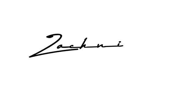 Create a beautiful signature design for name Zachni. With this signature (Asem Kandis PERSONAL USE) fonts, you can make a handwritten signature for free. Zachni signature style 9 images and pictures png