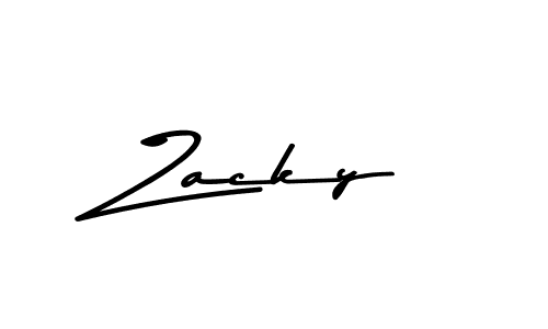 How to make Zacky signature? Asem Kandis PERSONAL USE is a professional autograph style. Create handwritten signature for Zacky name. Zacky signature style 9 images and pictures png