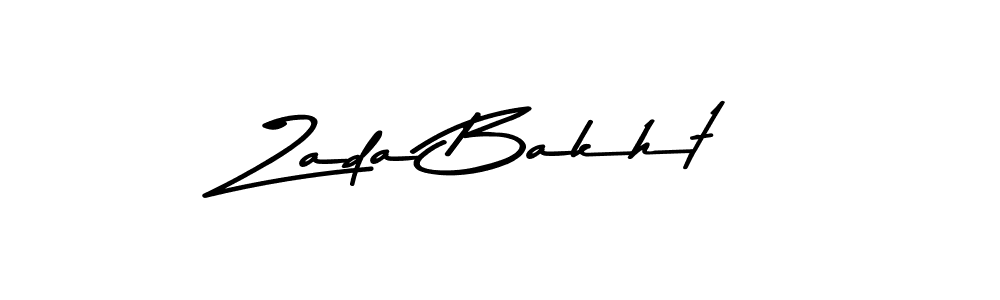 The best way (Asem Kandis PERSONAL USE) to make a short signature is to pick only two or three words in your name. The name Zada Bakht include a total of six letters. For converting this name. Zada Bakht signature style 9 images and pictures png