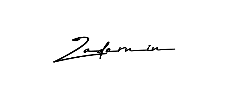 Make a beautiful signature design for name Zadornin. With this signature (Asem Kandis PERSONAL USE) style, you can create a handwritten signature for free. Zadornin signature style 9 images and pictures png