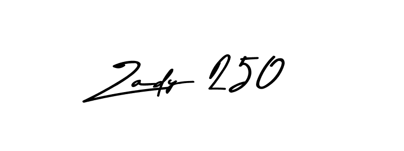 How to make Zady 250 name signature. Use Asem Kandis PERSONAL USE style for creating short signs online. This is the latest handwritten sign. Zady 250 signature style 9 images and pictures png