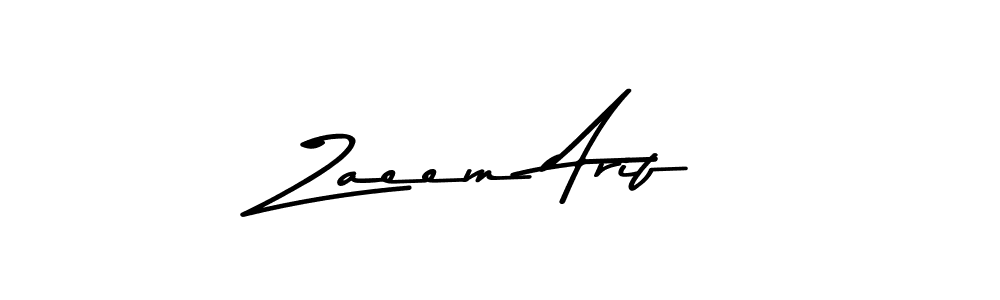 Make a beautiful signature design for name Zaeem Arif. With this signature (Asem Kandis PERSONAL USE) style, you can create a handwritten signature for free. Zaeem Arif signature style 9 images and pictures png