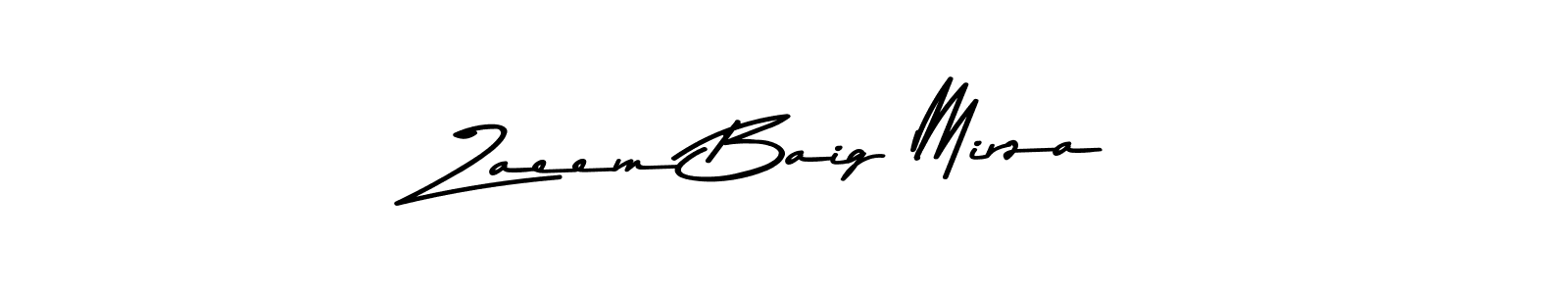 Design your own signature with our free online signature maker. With this signature software, you can create a handwritten (Asem Kandis PERSONAL USE) signature for name Zaeem Baig Mirza. Zaeem Baig Mirza signature style 9 images and pictures png