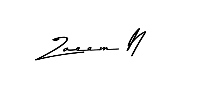 Similarly Asem Kandis PERSONAL USE is the best handwritten signature design. Signature creator online .You can use it as an online autograph creator for name Zaeem N. Zaeem N signature style 9 images and pictures png