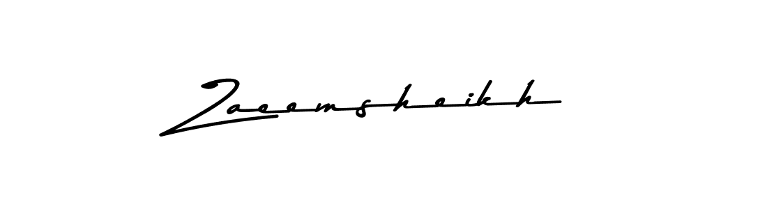 Make a beautiful signature design for name Zaeemsheikh. With this signature (Asem Kandis PERSONAL USE) style, you can create a handwritten signature for free. Zaeemsheikh signature style 9 images and pictures png