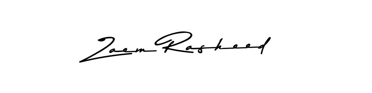 The best way (Asem Kandis PERSONAL USE) to make a short signature is to pick only two or three words in your name. The name Zaem Rasheed include a total of six letters. For converting this name. Zaem Rasheed signature style 9 images and pictures png