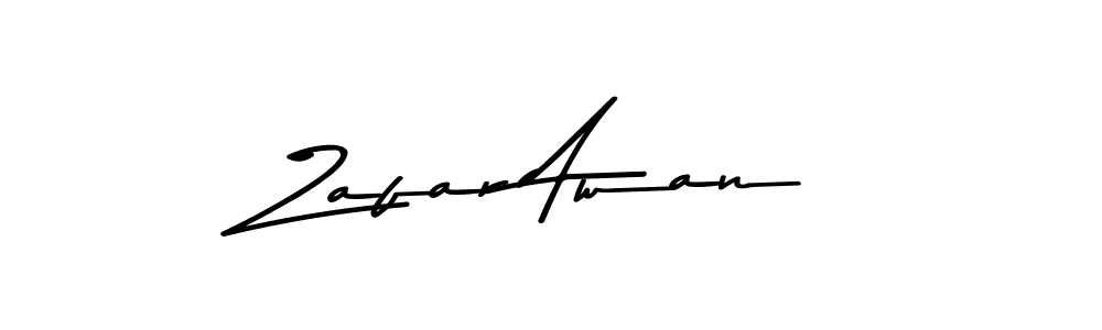 How to make Zafar Awan name signature. Use Asem Kandis PERSONAL USE style for creating short signs online. This is the latest handwritten sign. Zafar Awan signature style 9 images and pictures png