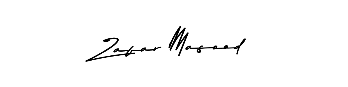 Create a beautiful signature design for name Zafar Masood. With this signature (Asem Kandis PERSONAL USE) fonts, you can make a handwritten signature for free. Zafar Masood signature style 9 images and pictures png