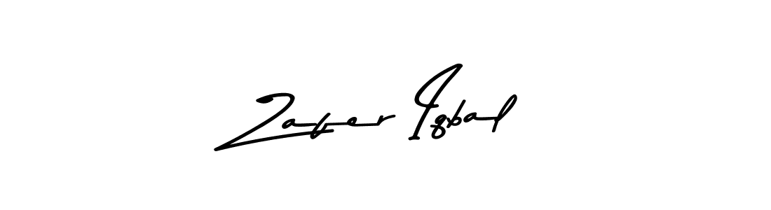 How to make Zafer Iqbal name signature. Use Asem Kandis PERSONAL USE style for creating short signs online. This is the latest handwritten sign. Zafer Iqbal signature style 9 images and pictures png