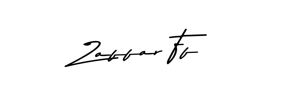 How to make Zaffar Ff name signature. Use Asem Kandis PERSONAL USE style for creating short signs online. This is the latest handwritten sign. Zaffar Ff signature style 9 images and pictures png