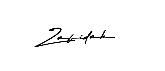 How to make Zafidah name signature. Use Asem Kandis PERSONAL USE style for creating short signs online. This is the latest handwritten sign. Zafidah signature style 9 images and pictures png
