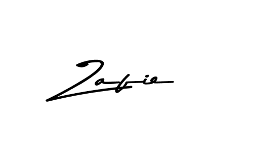 How to make Zafie name signature. Use Asem Kandis PERSONAL USE style for creating short signs online. This is the latest handwritten sign. Zafie signature style 9 images and pictures png