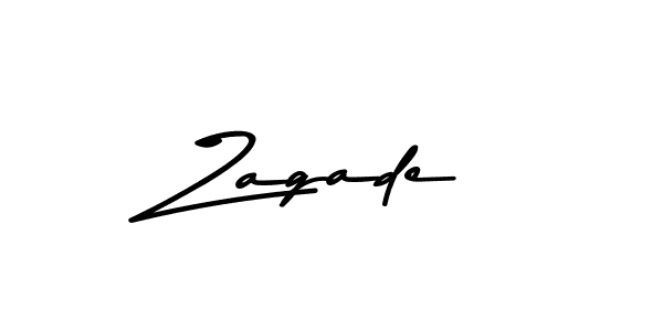 Make a beautiful signature design for name Zagade. With this signature (Asem Kandis PERSONAL USE) style, you can create a handwritten signature for free. Zagade signature style 9 images and pictures png