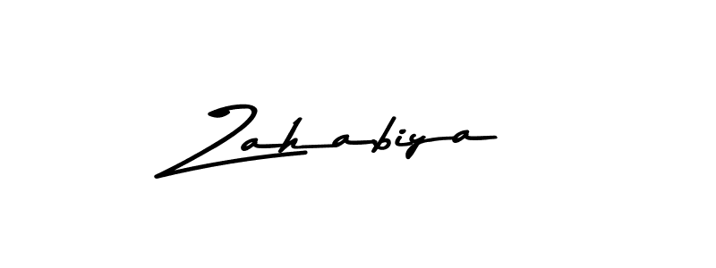 How to make Zahabiya name signature. Use Asem Kandis PERSONAL USE style for creating short signs online. This is the latest handwritten sign. Zahabiya signature style 9 images and pictures png